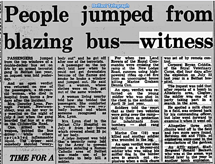 OnThisDayPIRA's tweet photo. #OnThisDay in 1973 the IRA murdered Bryan Criddle, 34. Married father of 3 incl twins. RAVC Army dog handler injured Clogher, Tyrone, 18/7- died #OTD. 1/6 bombs left in horseshoe pattern. Alsatian dog (Jason) blown 30 ft, survived. Ron Beckett present, was murdered by IRA 30/8/73 https://t.co/YQwNtZlSyQ