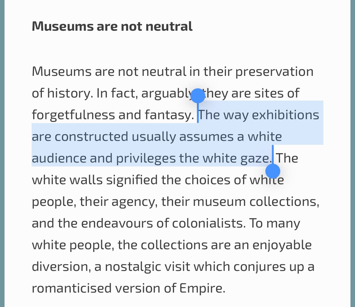 I hope we don’t repeat the same mistake..