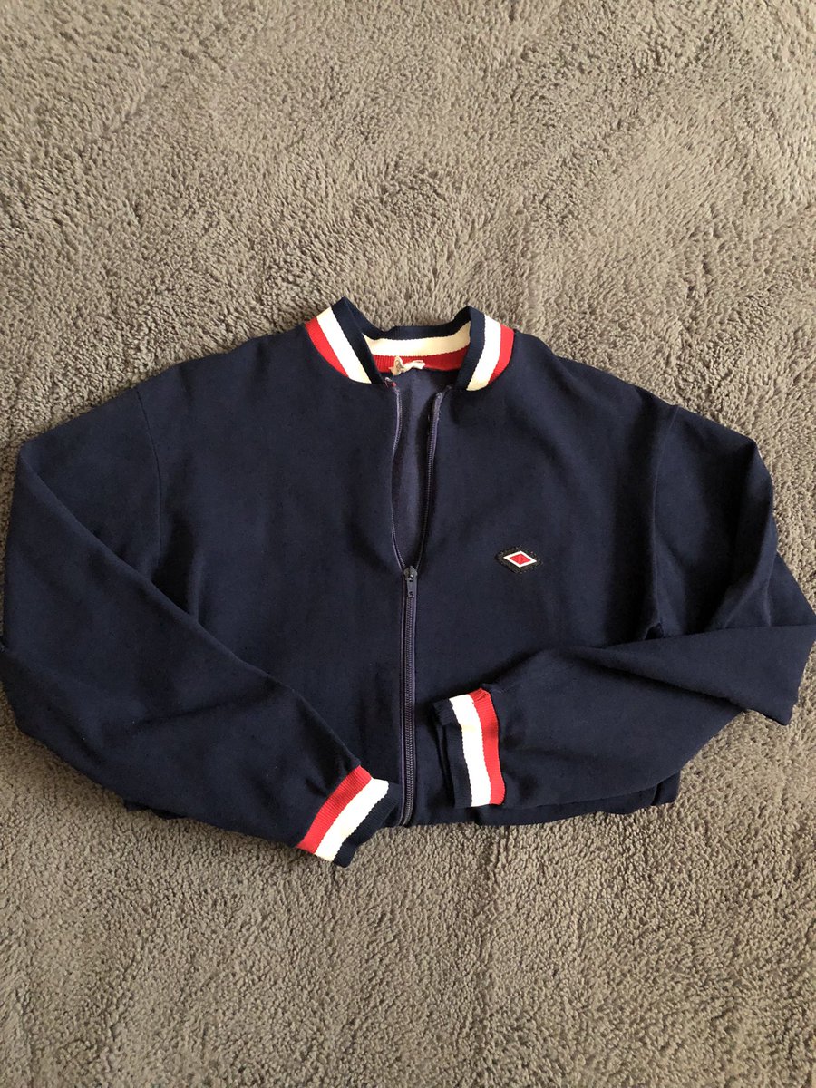 RetroRedDevil's tweet image. A 1969/1970 Nabholz Swiss Made Especially For Umbro Football/Track Training Jacket - Using A Helanca &amp;amp; Cotton Fabric For Sweat Retention &amp;amp; Durability #Umbro