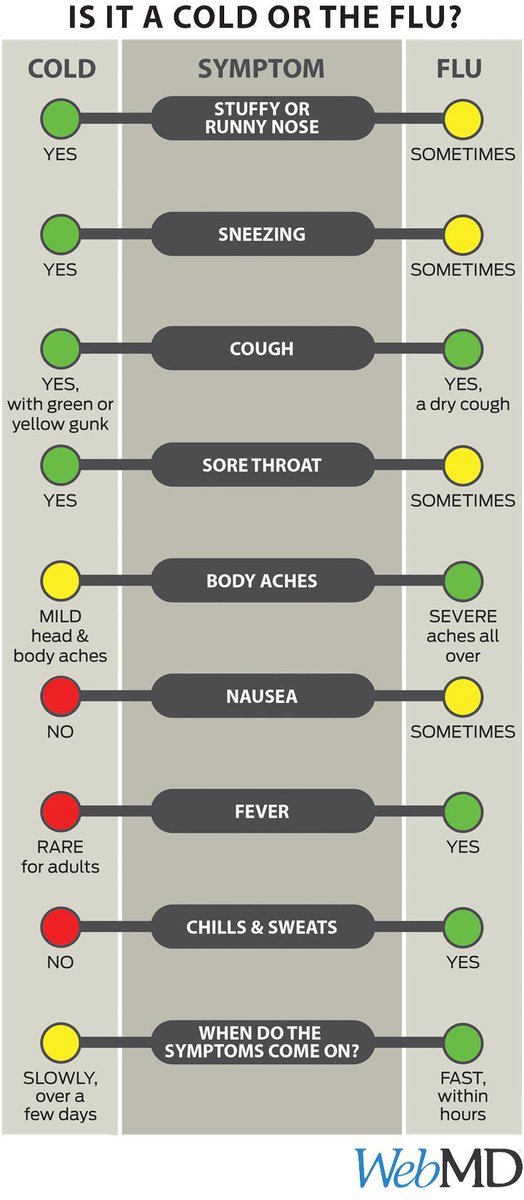 cooltechtipz's tweet photo. Cold vs Flu https://t.co/zTu4J7rtuq