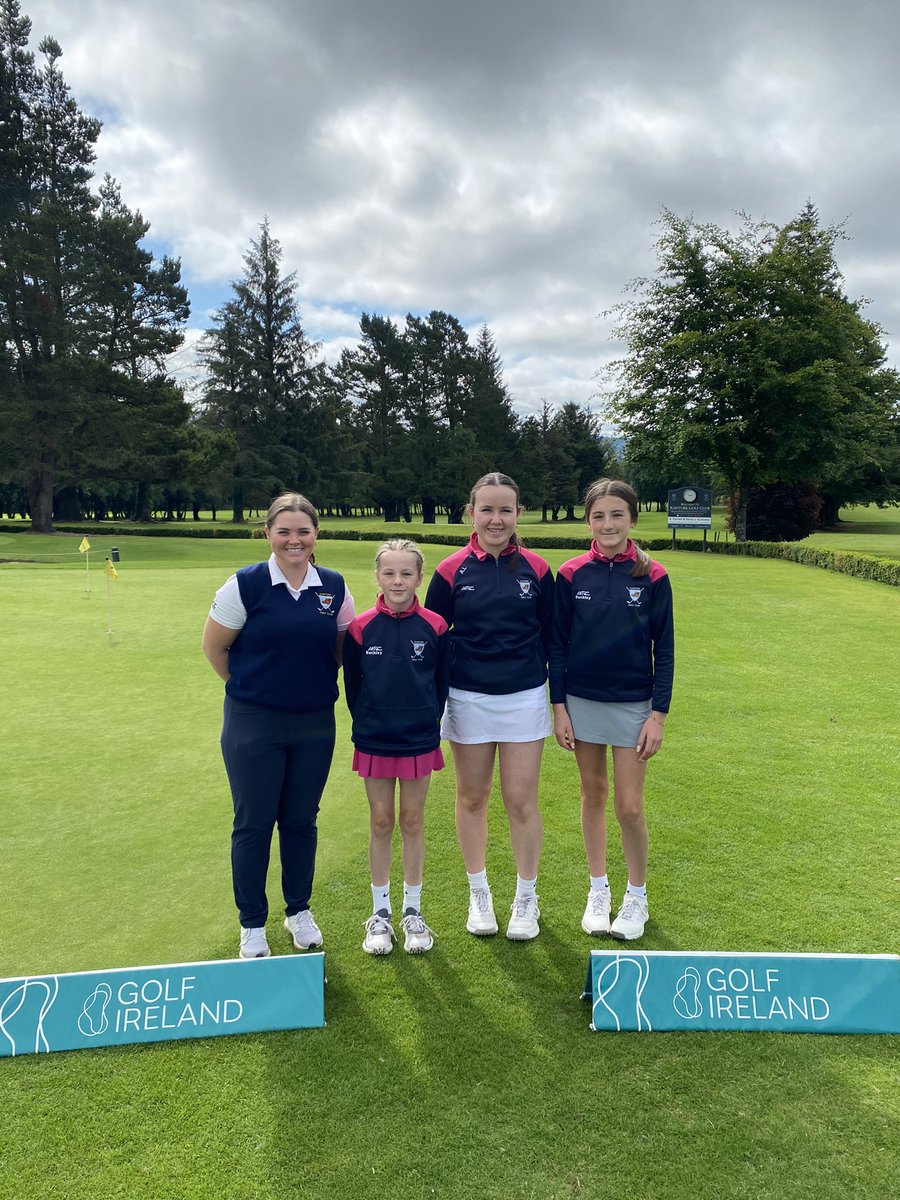Best of luck to Ava, Beth and Aoibheann and to their manger Mairead who take part today in the Irish girls u19 interclub competition. 

The competition is being hosted in Kanturk and the girls tee off at 10.50. 

Play well girls and enjoy ⛳️
