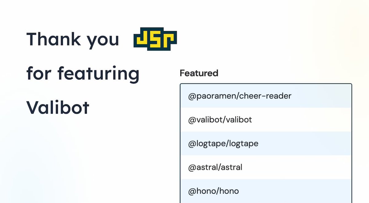 From the beginning we have paid special attention to a great DX besides our API. That's why we quickly reached a 100% JSR score. Thank you <a href="/jsr_io/">JSR</a> for recognizing these efforts.