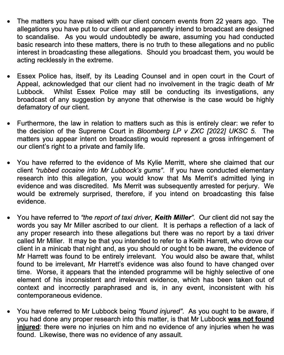 MrBarrymore's tweet photo. ITN, the lies and misinformation you chose to include in your production is preventing the grieving Lubbock family from achieving any kind of peace or justice - Do you realise this? You are an established news organisation. This will not go away until you address what you chose to air @ofcom please look into this with urgency #itn #michaelbarrymore