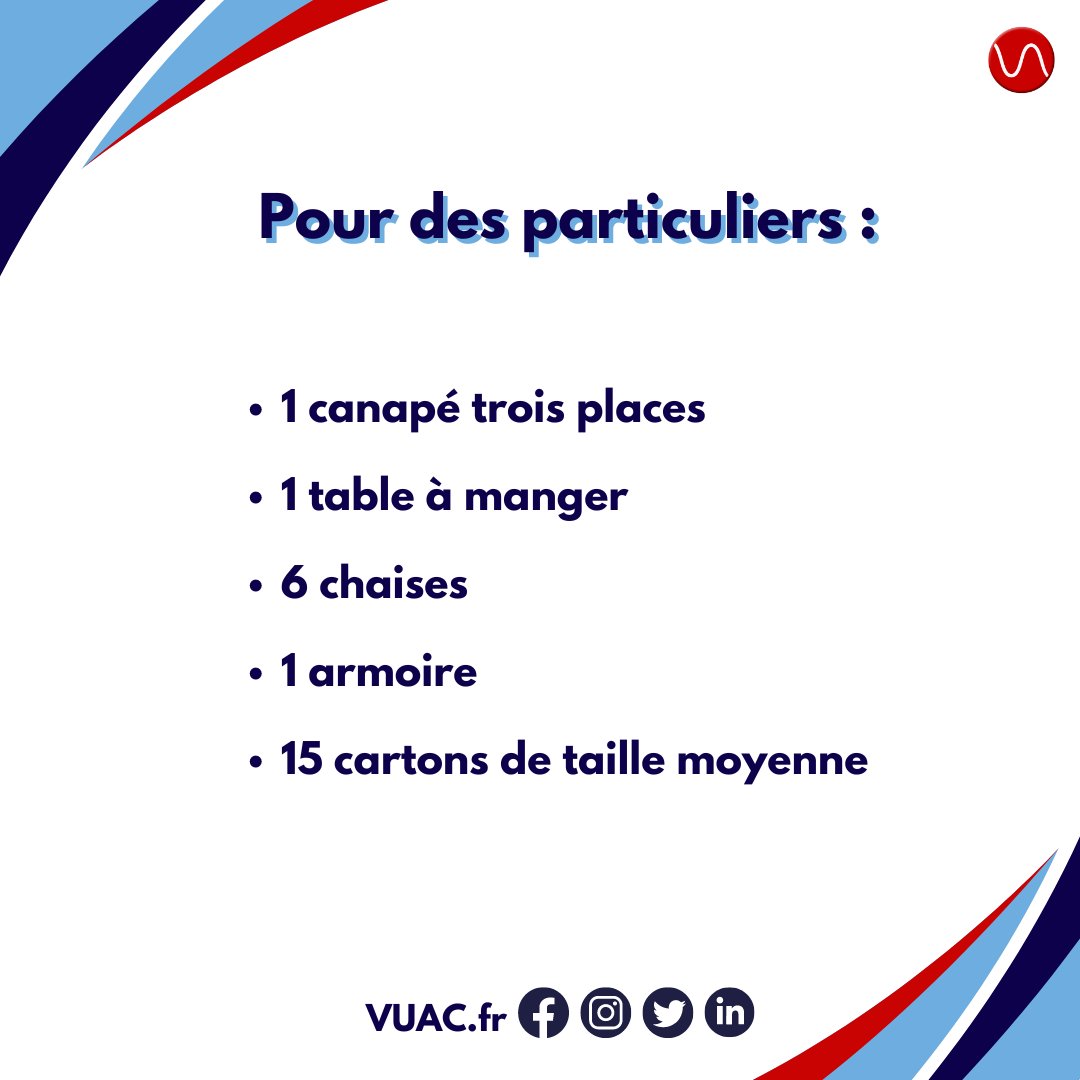 Découvrez tout ce que vous pouvez transporter dans un utilitaire de 12 m³ ! 🚛📦 Que vous soyez un professionnel ou un particulier, nos véhicules sont parfaits pour vos besoins de déménagement.

#Transport #Logistique #Déménagement #VUAC #Professionnels #Particuliers