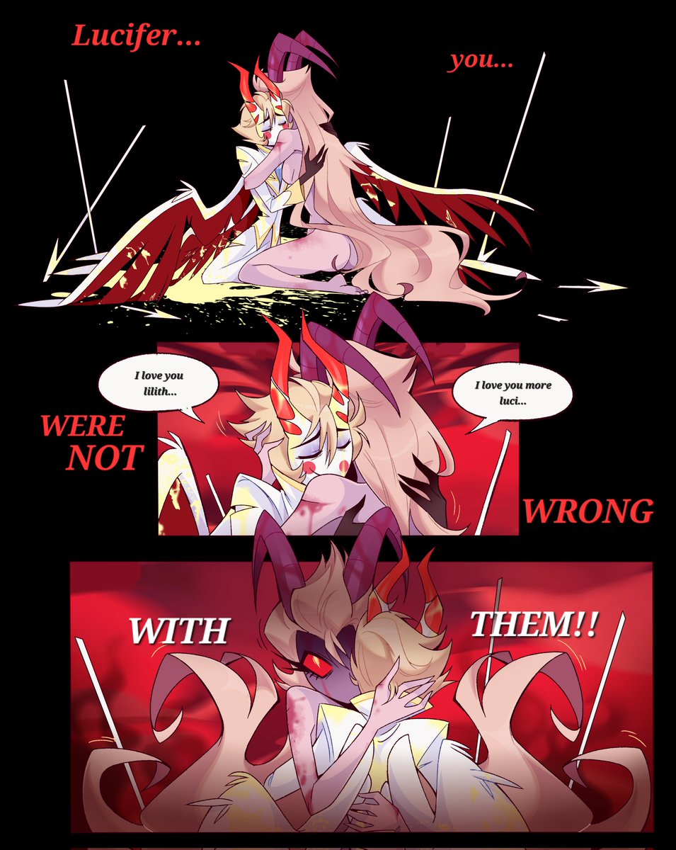 Day 1: The Fall...🍎🐍🔥
#HazbinHotelLucifer #lilith  #LucilithWeek #Lucilith2024