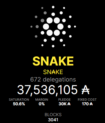 SN₳KE Pool - Ticker SNAKE tweet media