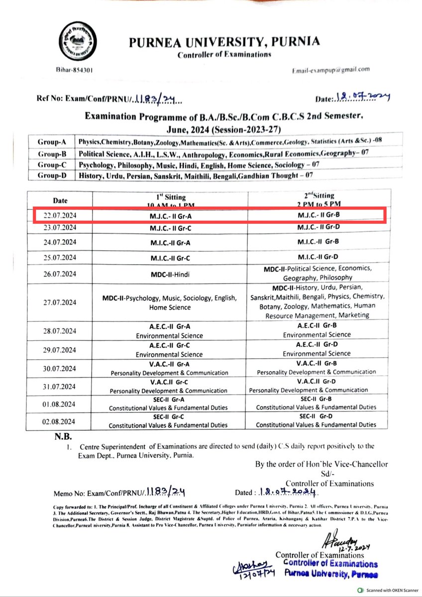mdparvejal's tweet image. "
Dear @PurniaUniversity administrators, many students, including myself, have noticed that the online admit cards for sessions 2023-2027 are missing MJC 2. Please address this issue promptly. Thank you. #PurniaUniversity #AdmitCardIssue