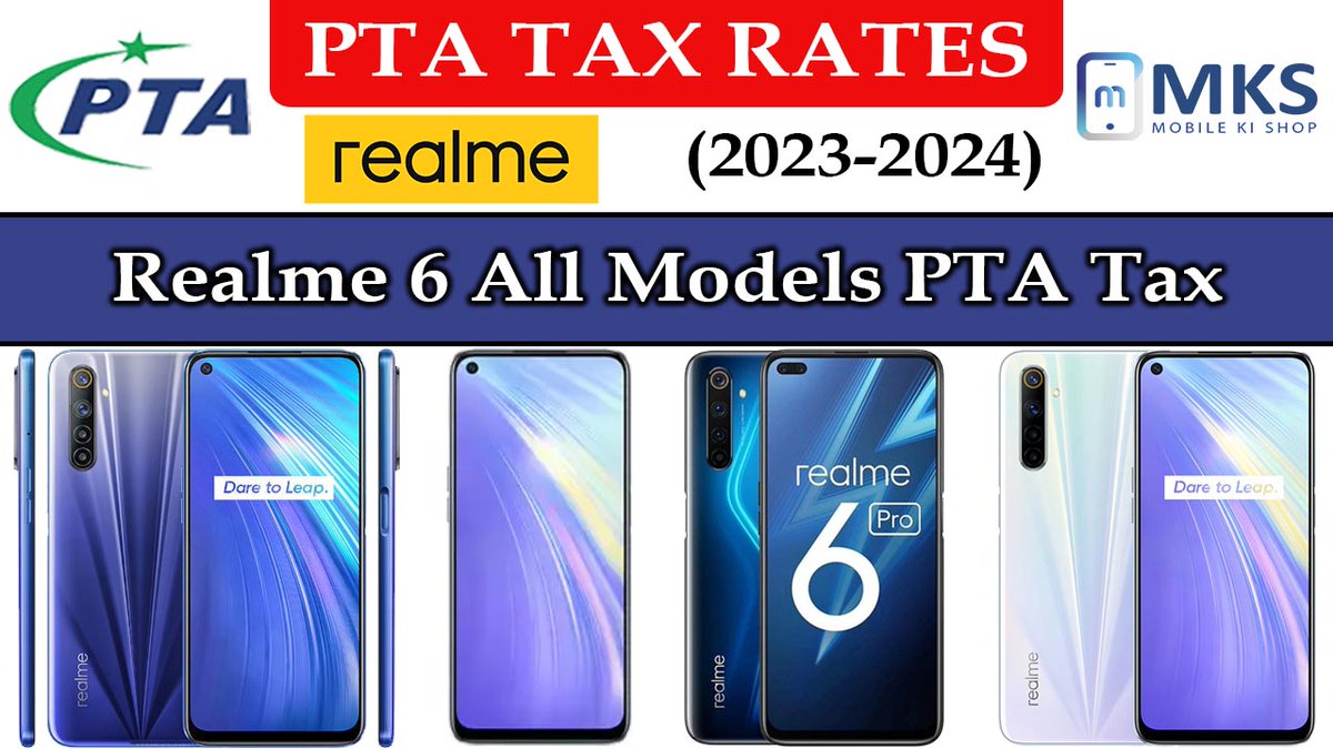 mobilekishop's tweet image. Realme 6 All Models PTA Tax in Pakistan
For More Information Please Visit Our Blog
Visit: tinyurl.com/2h5e8wwt
#RealmePakistan #Realme6 #PTATax #PTATaxPakistan #Realme6Tax #PakistanTech #TechNewsPakistan #TechUpdates #MobileTax