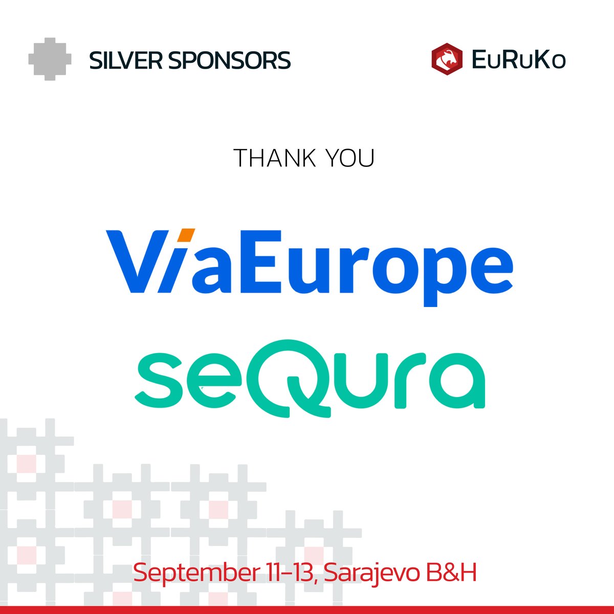 euruko's tweet photo. We're grateful to announce two new silver sponsors for #EuRuKo2024! 🙌

ViaEurope, @sequra_es , thank you for trusting us and supporting the 2024 edition of #EuRuKo.

See you at the conference! 🐐🇧🇦
Less than 8 weeks remaining ⌚️

https://t.co/1uBlonhwkj
https://t.co/UAt7d0AxCt https://t.co/3N2FtB1OoK