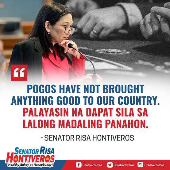 leinpop's tweet photo. lol why are they shouting “BBM” as if he’s the one needs to be acknowledged here… the one who needs to be ACKNOWLEDGE here is Senator Risa Hontiveros.

Kung hindi dahil sa paghahalungkat at pag imbestiga ni Sen. Risa sa mga POGO hindi niyo pa ibaban yan… https://t.co/AeZfBnzFwa