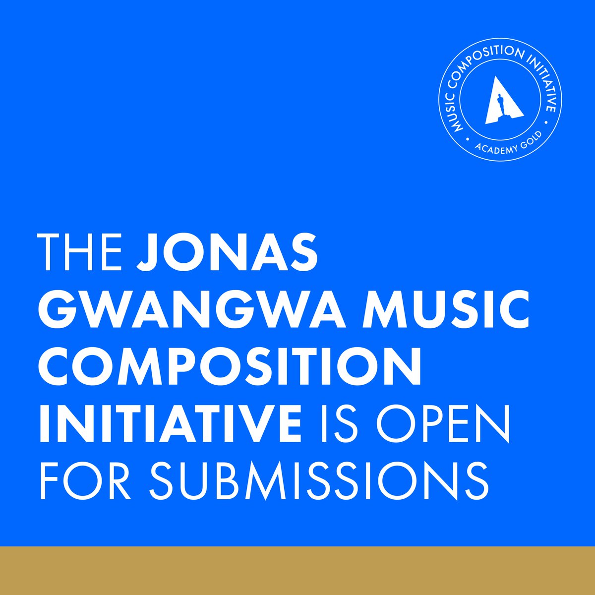 ANNOUNCEMENT!

The Jonas Gwangwa Composition Initiative is open for applications! Deadline is 7th August. 

Spread the news! 

Here's more info about the application process: oscars.org/learn/jonas-gw…