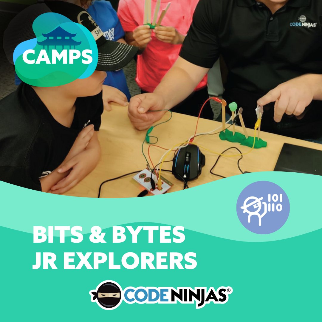 👍Bits &amp; Bytes Jr Explorers👍

📆 5th - 8th August | 12:00 pm - 3:30 pm

Designed for our youngest Ninjas ages 5-8, this Camp inspires curiosity in the world of electronics and physical computing.

Tech Marvels Unleashed: Ignite your JR... codeninjas.co.uk/enfield-london…

#summercamps