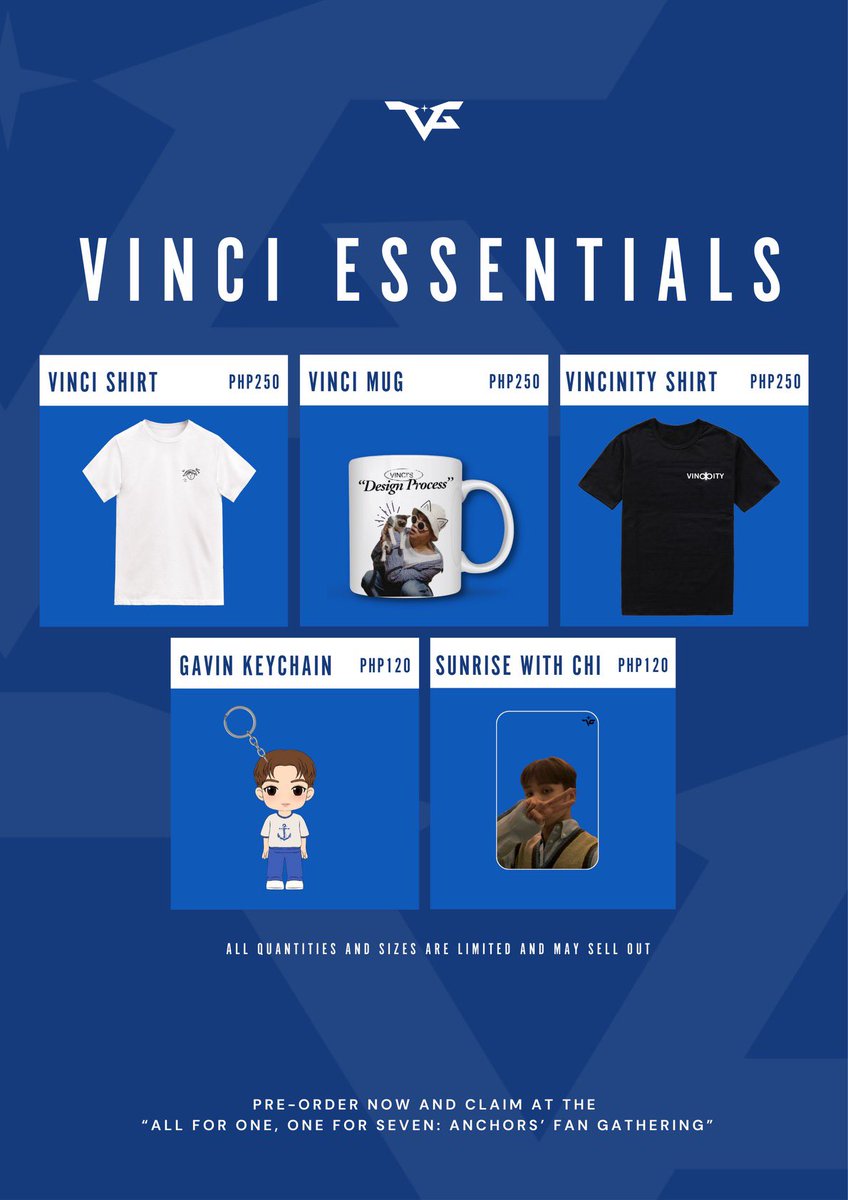 Don't miss another chance to grab these amazing and exclusive Vinci essentials!

Limited quantities available, so act fast!

Pre-order now and claim your items on July 27th.

🖇️: tinyurl.com/VinciEssentials

#VINCI #빈치