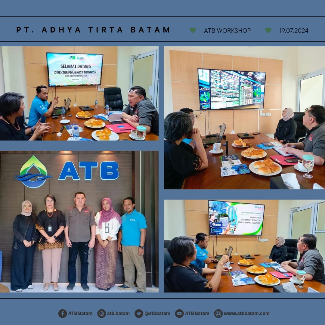 PT Adhya Tirta Batam (ATB) menerima kunjungan istimewa dari Direktur PDAM Kota Tomohon, Bapak Adrian Johanes Ngenget, SE pada Jumat, 19 Juli 2024 di ATB Workshop Batam. Kunjungan ini bertujuan untuk mempelajari penerapan teknologi terintegrasi dan Smart Water Management System.