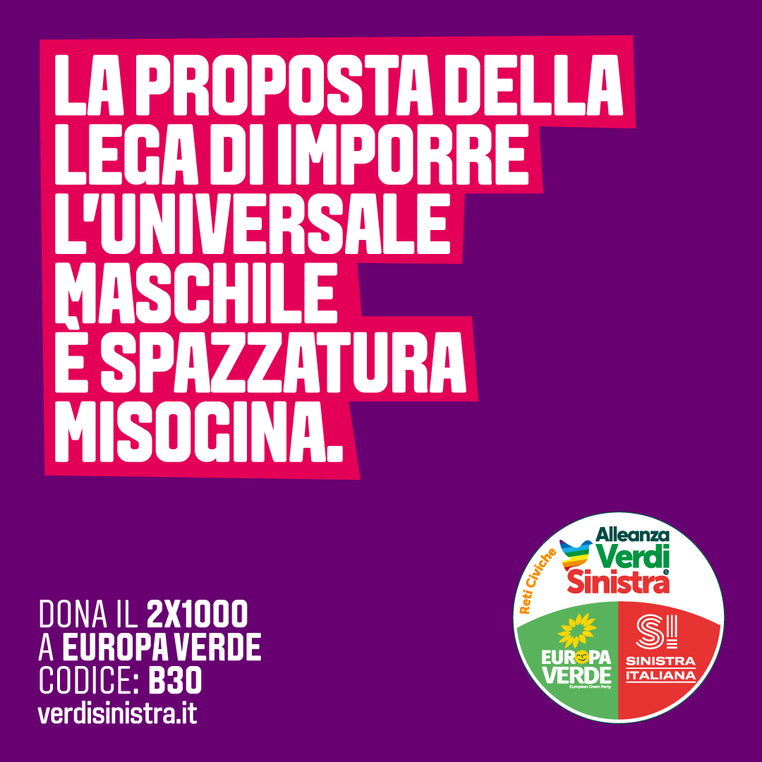 Misogina e anche ridicola la proposta del senatore leghista Potenti di imporre per legge il maschile universale come genere grammaticale

Ovvio che non gli interessa sapere che l’uso dei generi è raccomandato perfino dall'Accademia della Crusca. 

<a href="/veneziazanella/">Luana Zanella</a> capogruppo #avs