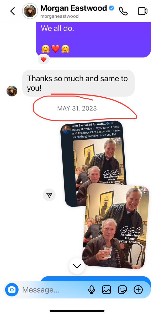 CGCGUNCONTR0L's tweet photo. In a recent post (07.13), @CarterJaime_ / @Jaime1965_ writes a lengthy diatribe, purported 2B o/b/o @RealAndrewWB, w/r/t the entirely bogus #ClintEastwood acct @EastwoodMalpaso, wherein “she” lies non-stop. As we would expect.

1st, my Xchange w/ @MorganEastwood was not 3 yrs ago https://t.co/I8FQAI3eOq