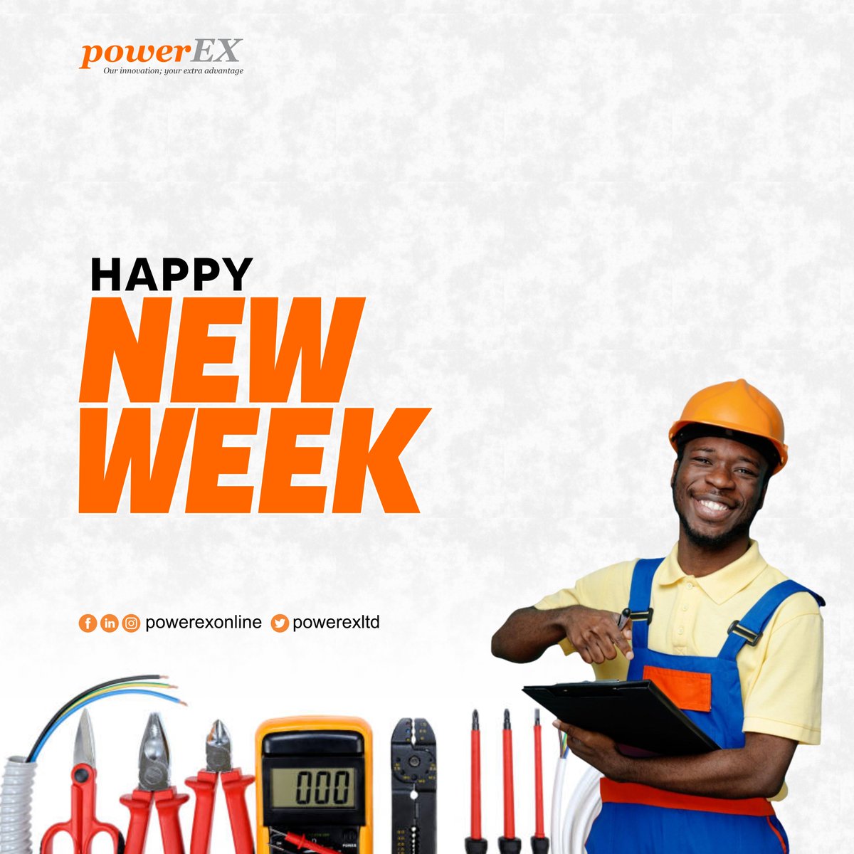 Happy New Week! ⚡️

Let's power through the week with energy and innovation. Stay bright and stay charged!

#PowerUp #NewWeekNewGoals #NewWeek #Monday #Powerex #PowerSolution