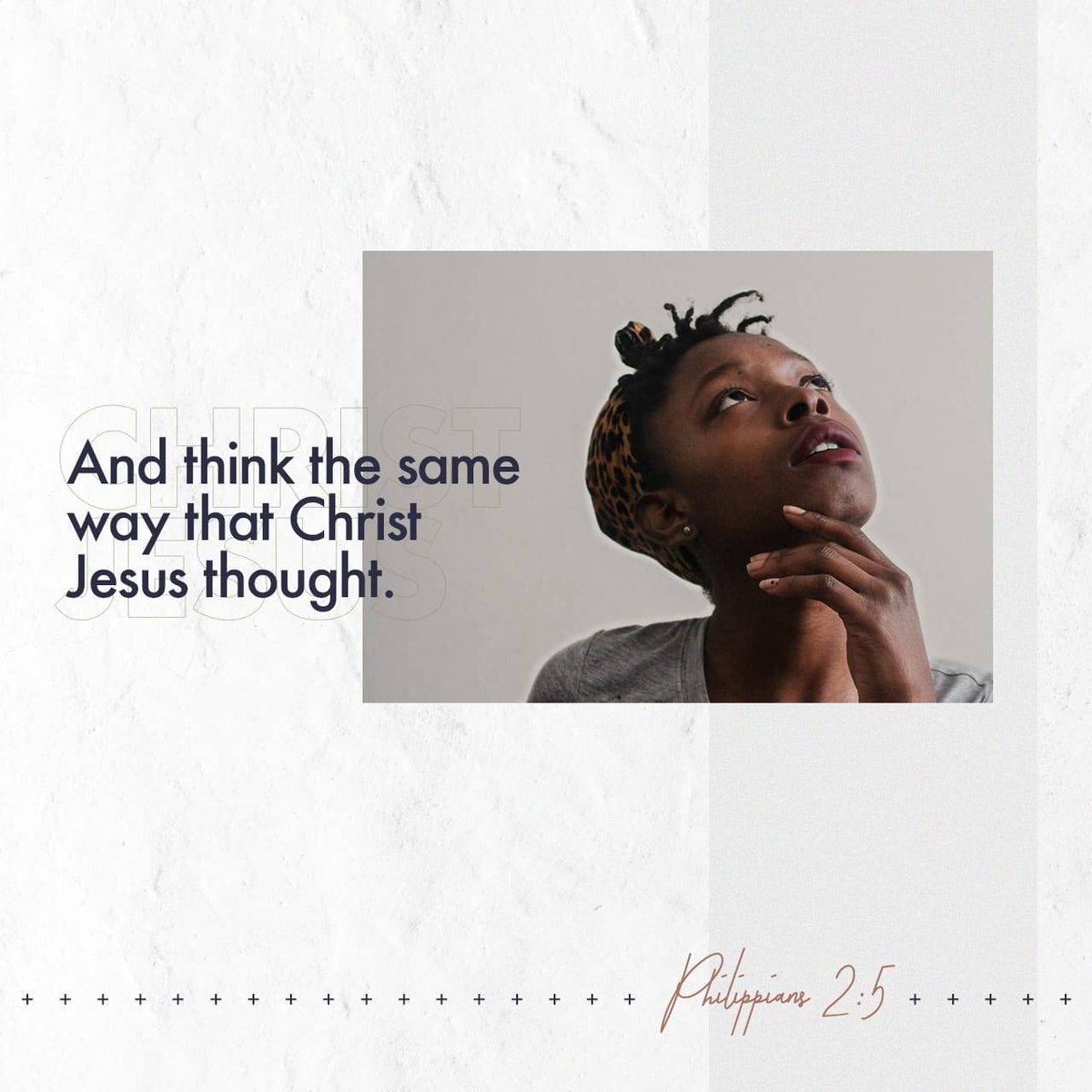 JesusSaves838's tweet photo. Verse of the Day:  Philippians 2:5 NIV
[5] In your relationships with one another, have the same mindset as Christ Jesus:

https://t.co/Pk0eDKvCHT  https://t.co/rnTDNyO7bB https://t.co/Sms520G6Kx