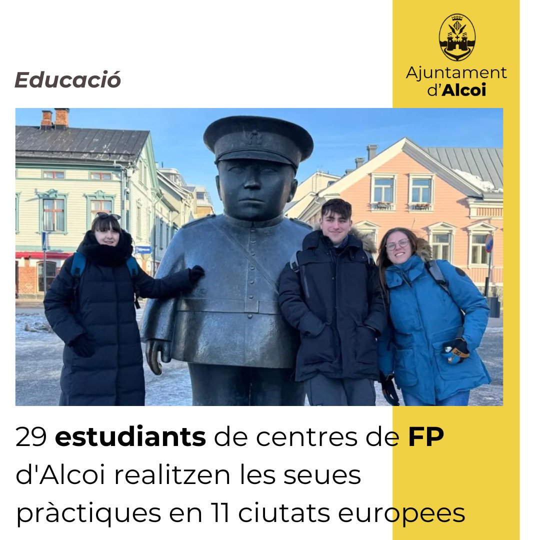 AjuntamentAlcoi's tweet photo. 🧑‍🎓👩‍🎓 Ha participat alumnat de quatre centres (Col·legi Sant Roc,  Cip FP Batoi, EASD Alcoi i IES Pare Vitòria ) que han completat  el seu període de formació en 11 ciutats de huit països del continent  europeu a través de Xarxa FP

🔗 https://t.co/k187u0u76k

#Alcoi #xarxafp https://t.co/OTaaFrbb0Q