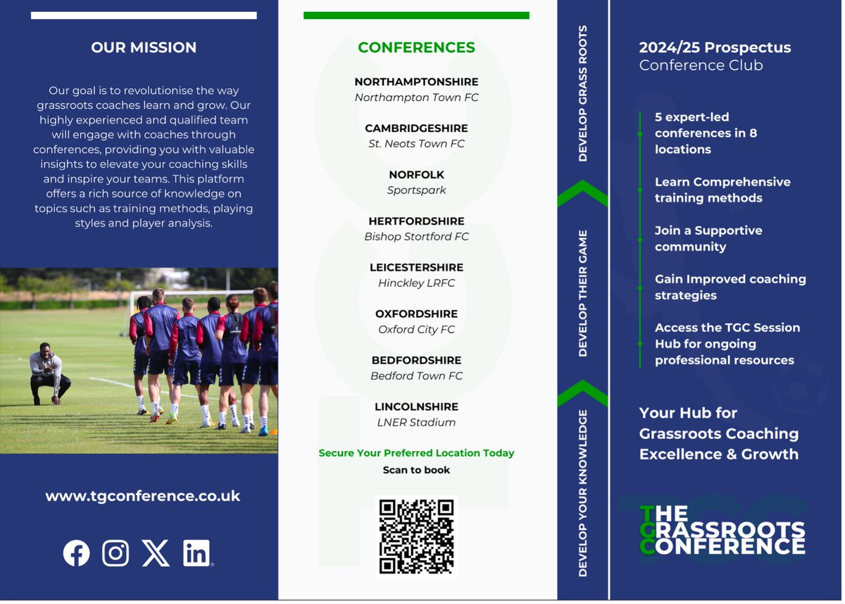 grassrootsconf1's tweet photo. COACHES BOOK YOUR SPOT NOW! ⚽️

We are bringing coach education conferences to these following areas...

📍Northamptonshire
📍Cambridgeshire
📍Norfolk
📍Hertfordshire
📍Leicestershire
📍Oxfordshire
📍Bedfordshire
📍Lincolnshire

Follow the link to book 
https://t.co/CCDmBuklCS https://t.co/ArFmddUBnz