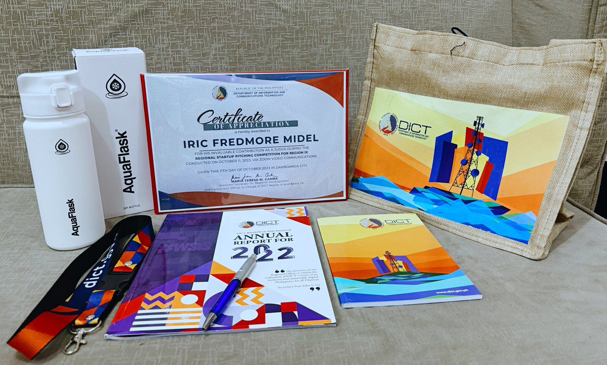 Love the idea of giving back to the startup community, encouraging young minds to start small and dream big. Thank you DICT IX BASULTA for inviting me as one of your judges.