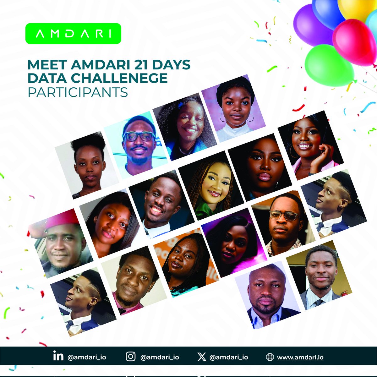 Amdari_IO's tweet image. Here are some of the participants of our ongoing #Amdari21DaysDataChallenge.

In the last two weeks, they’ve been able to work on real-world projects, some learned and used new tools, collaborated with other community members, built impressive portfolios...

🧵