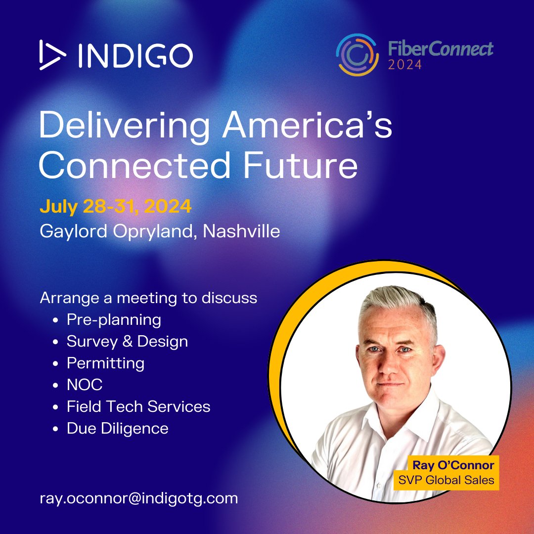 Indigo_TG's tweet photo. Ray will be at Fiber Connect. Get in touch! https://t.co/TpxHPmkRJK