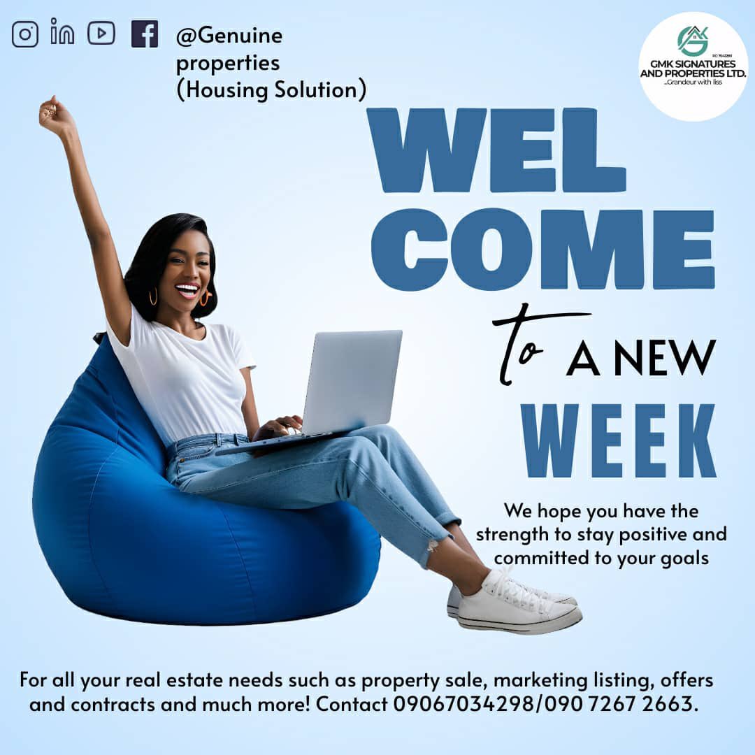 It’s a new week. You’re blessed beyond measures. 
Please permit us to reaffirm, Great things happen too <a href="/InsideOsogbo/">Inside Òṣogbo</a> . Not only in Lagos and Abuja. We have so many seasoned real estate management companies here which <a href="/gmksignatures/">GMK SIGNATURES AND PROPERTIES LIMITED</a> is one of. 
So please 🛑 downgrading us.