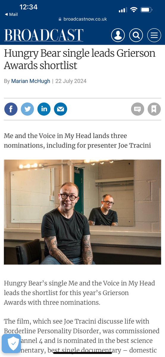 Huge congratulations to the talented, brave and brilliant <a href="/joetracini/">Joe Tracini</a> on the much deserved award noms. 👏🏼👏🏼👏🏼