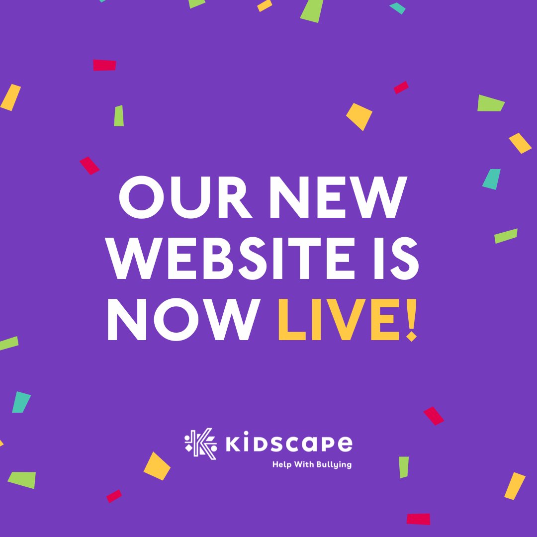 Kidscape's tweet photo. We're thrilled to announce that our brand-new website is live! 🎉

You can explore the new site here: https://t.co/nAUcPAgFAx

#Bullying #AntiBullying #BullyingHelp #ChildrensResources #ChildrensActivities #TeachersOfInstagram #ParentsOfInstagram https://t.co/Z4I83nnPtp