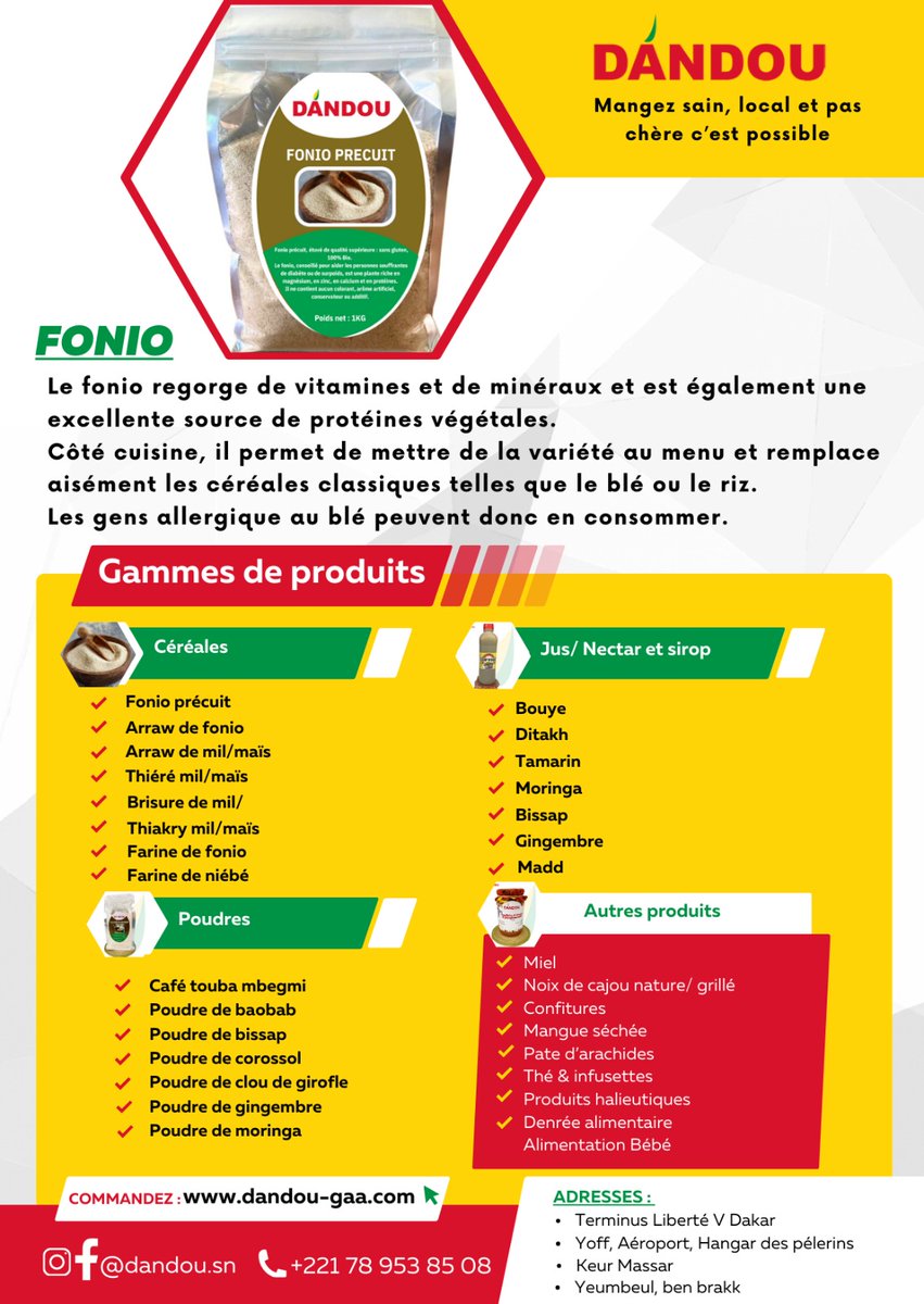 dandou_senegal's tweet photo. Quelques gammes de produits que nous avons. Vous pouvez avoir plus de détails sur le site https://t.co/Rm79z8ItRM ou en boutique ou sur wathsap 789538508
#dandousn
#bio #Senegal #produitlocal #sain #kebetu https://t.co/Uo23BFZwmX