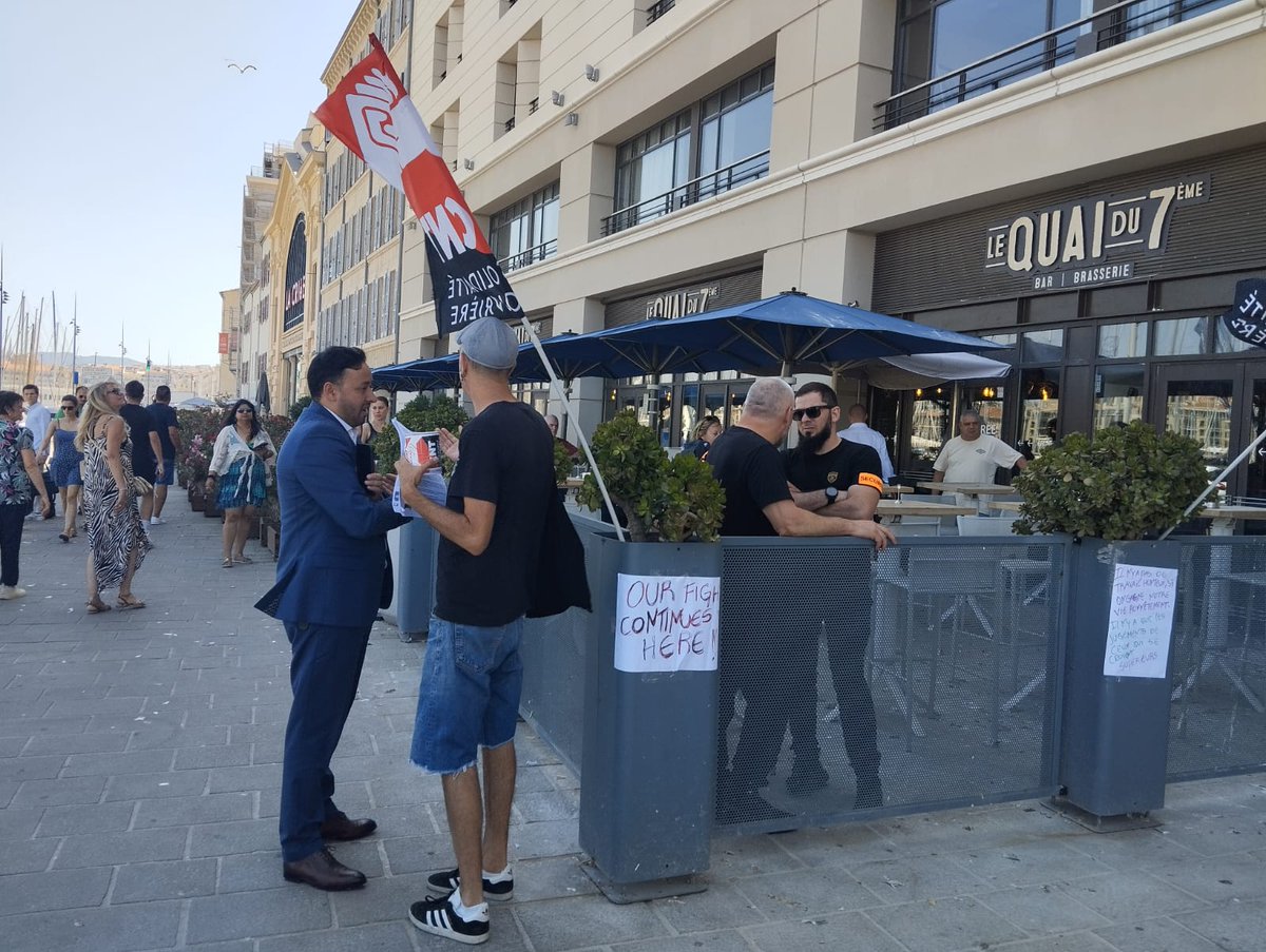 so_cnt's tweet photo. Ils n'avaient pas misé sur une telle ténacité et solidarité mais on est toujours sur le piquet de grève pour le 61eme jour au @Radisson Blu #Marseille 🤝✊

Nous avons fait des propositions pour résoudre le conflit avant les #JOParis2024 : la balle est dans le camp patronal ! https://t.co/Aw437LSLu7
