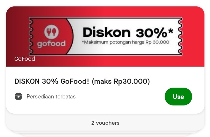 opacalyps's tweet photo. Wts voc gofood. Disc 30% (max 30k). Minimal beli 65k. Belum g+ ya. Ada 2 voucher. 

Fee 3k, payment gopay only. Boleh cek harga dulu.

Mt after dm or
Fastresp:
https://t.co/oyR8fHE1PH

Voc voucher gofood #zonaba #zonauang #zonajajan https://t.co/8tzgnRmC3a