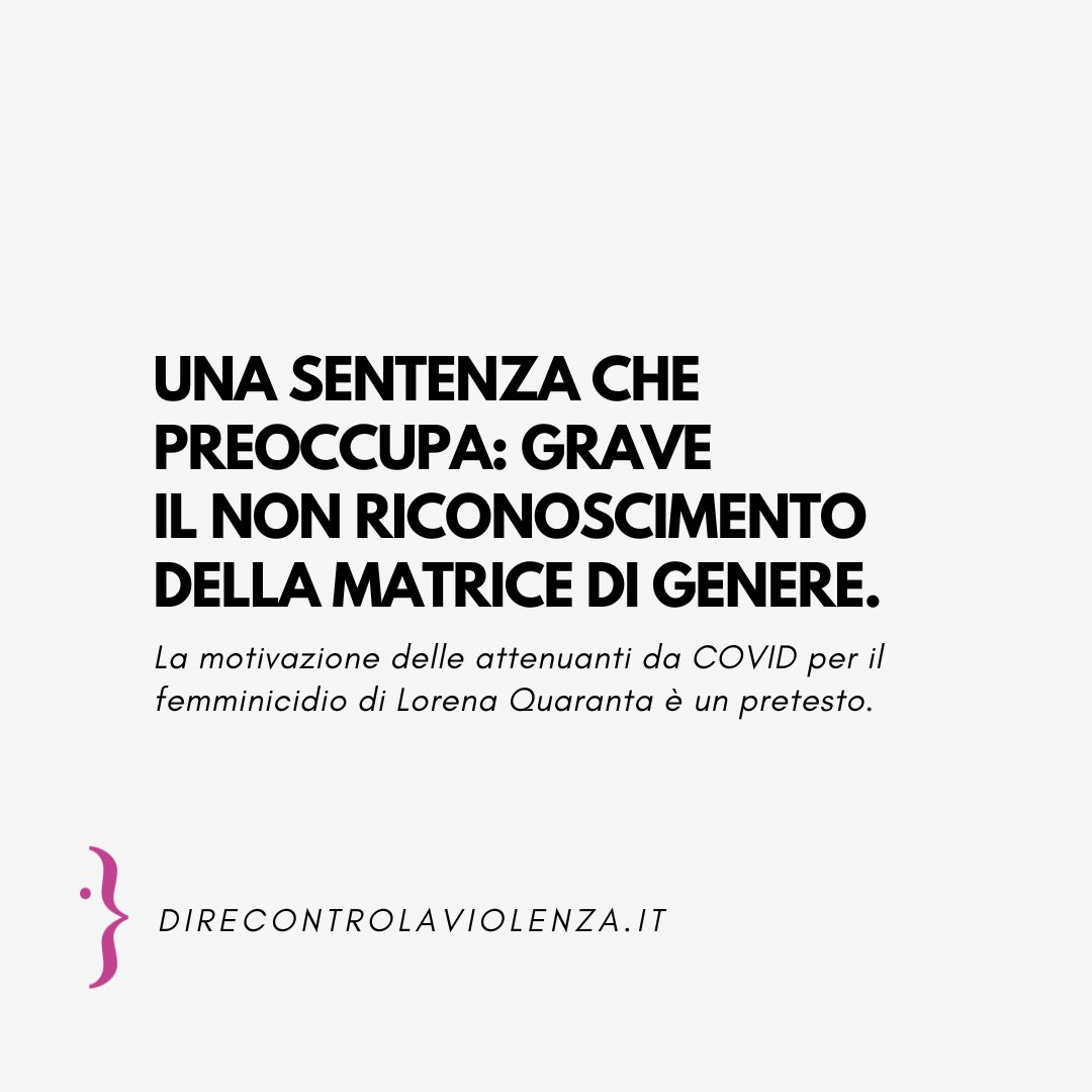 D.i.Re esprime sconcerto per le motivazioni della sentenza per il #femminicidio di Lorena Quaranta. Affermare che "il movente è sconosciuto" significa non riconoscere la gravità del problema e la natura del femminicidio.

bit.ly/46mN0v9