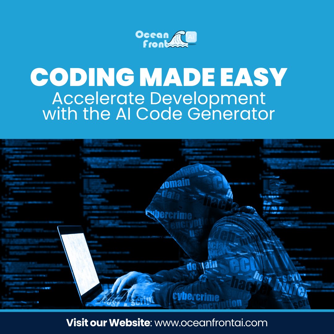 OceanfrontAI's tweet image. Simplify your development process with the AI Code Generator. Create and optimize code effortlessly.
Learn how at oceanfrontai.com. Start coding smarter today!
#AICodeGenerator #CodingSimplified