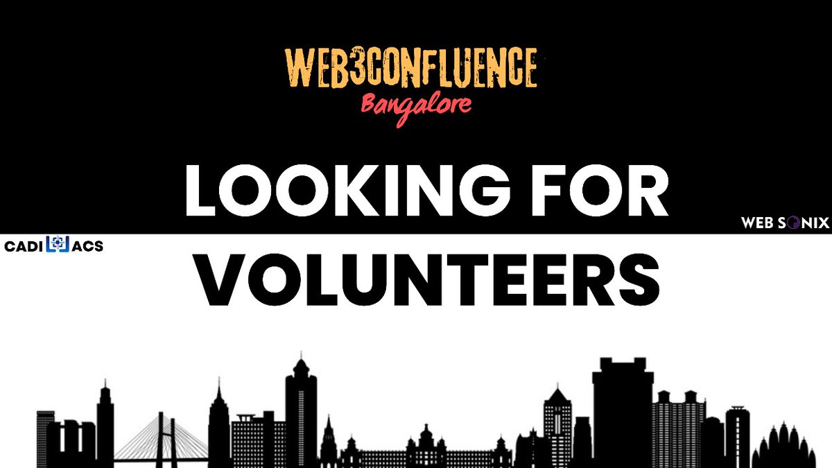 Looking for volunteers for Web3 Confluence on July 27 in Whitefield, Bengaluru! If you're in BLR or planning to be here for the Solana Hacker House, we want u on our team 🚀

Know someone interested? Tag 'em! Let's make this event a smashing success 🙌

#Web3Confluence #SolanaHH