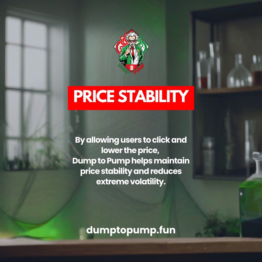 dumptopump's tweet photo. Crypto Chaos? Click Away! Dump to Pump Saves the Day 📉

Market swings got you stressed? 😰 Dump to Pump lets YOU control the price! 💪 Just click and chill - we keep things stable. Ditch the drama, join the revolution! 🚀 

#ClicktoDump #CryptoCalm #StablecoinSlayer https://t.co/N0TH5dhkdw