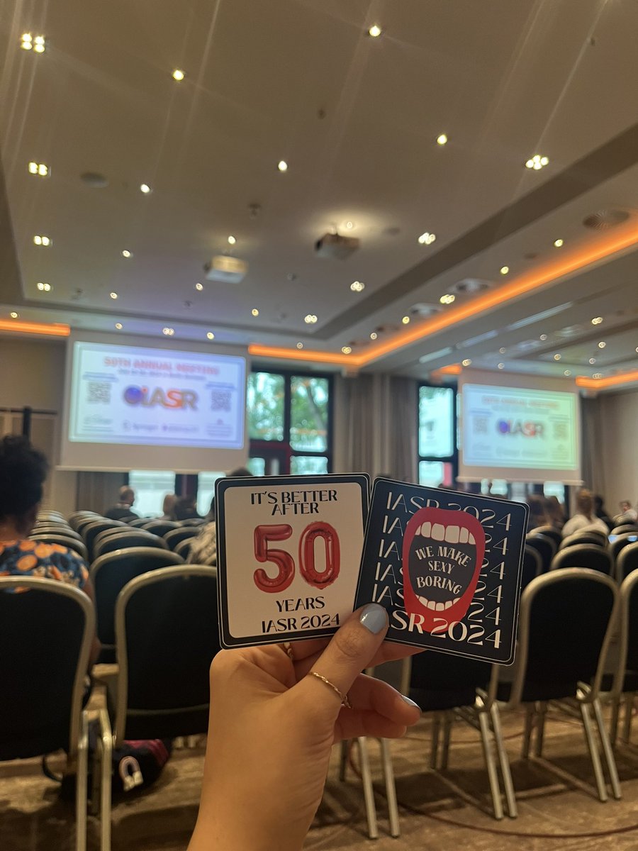 Excited to be at the 50th Annual Meeting of IASR 2024! Celebrating 50 years of making sexy boring. #IASR2024