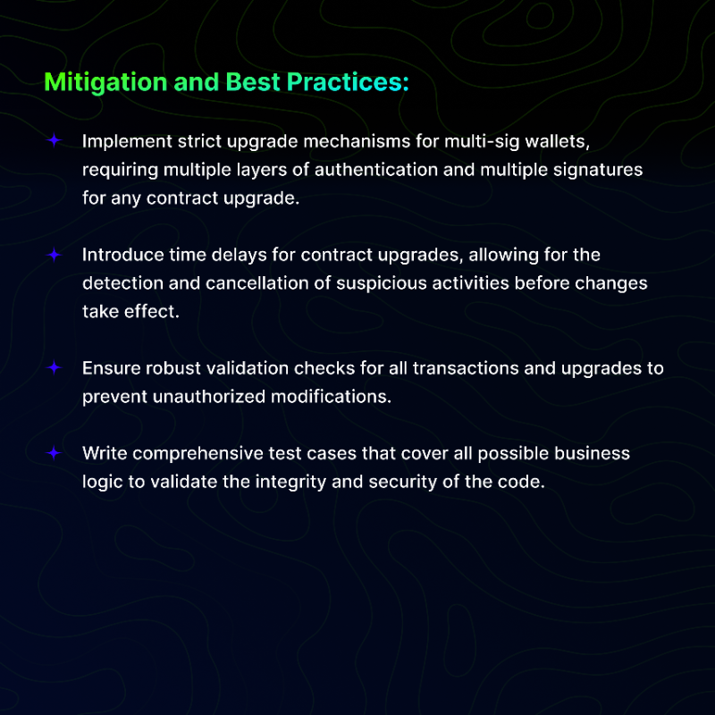 SolidityScan's tweet photo. Look into the WazirX Hack Analysis! Discover how attackers upgraded a multi-sig wallet to a malicious contract, leading to a $230M loss. Learn the critical lessons and insights.

Read more on our blog:
https://t.co/5vFopLv1le

#WazirXHack #hackanalysis #Web3Security