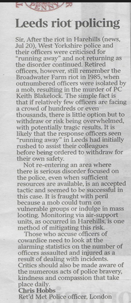 obbsie's tweet photo. Well. Sent a letter yesterday to all the national papers re Harehills &amp; The Times yes The Times actually published it albeit slightly edited. (click on the pic). https://t.co/qauoayVofW