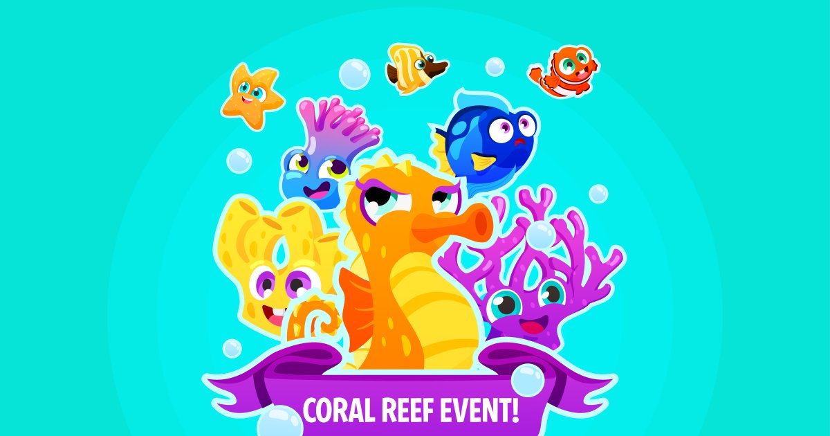 Get ready to explore the underwater wonders in our exciting Coral Reef event! 🐚 Swipe those letters and rack up points to earn beautiful coral reef avatars. 🌊✨

Don't miss out on this limited-time adventure! 🌟 Dive in now and join the fun! 💙