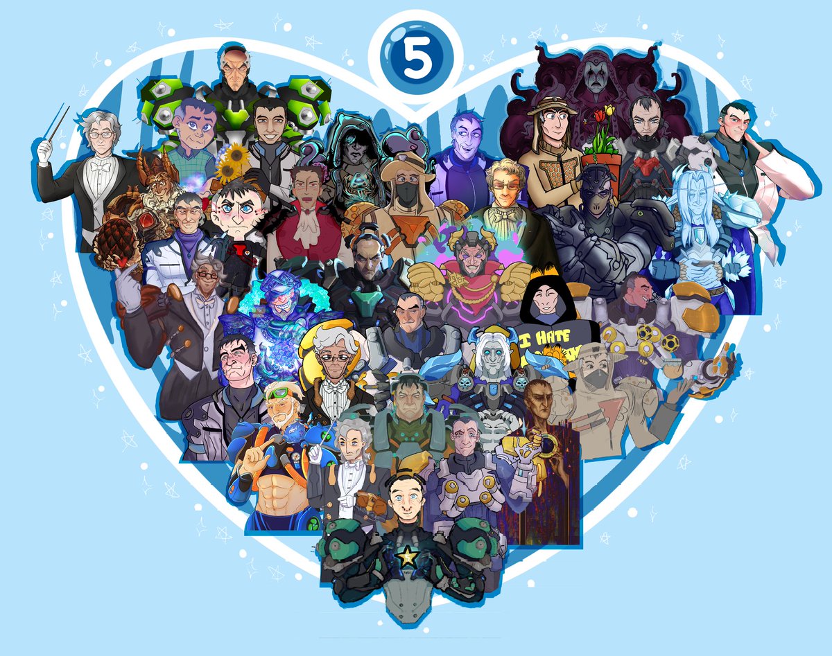 SIGMA 5TH BDAY COLLAB ☄️🥳
We were 35 artists to have participated to this sweet journey organised by Afterlematch (IG) 🌟
All credits below! 🧵