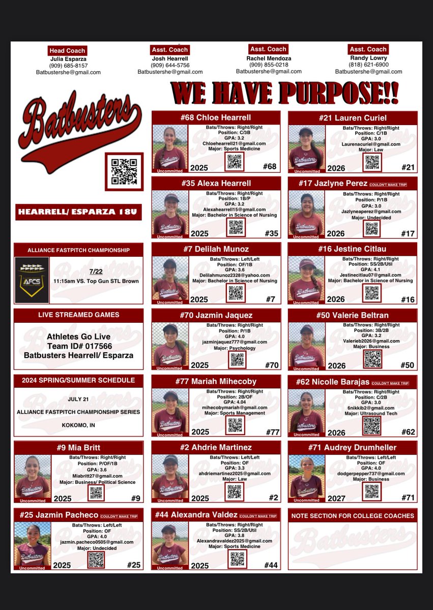 batbustersHE's tweet photo. @coachferrell15 Hope to have you out Coach! https://t.co/fMJdWofyZT