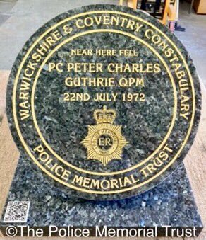 Today we remember P.C Peter Guthrie QPM (Gallantry) who was shot &amp; murdered in 1972 whilst attending a burglary at a gun shop in Coventry. We erected our memorial to him in 2022 #HonouringThoseWhoServe #PoliceFamily #PoliceMemorials
<a href="/WMPolice/">West Midlands Police</a> <a href="/westmidspolfed/">WMP Federation</a>