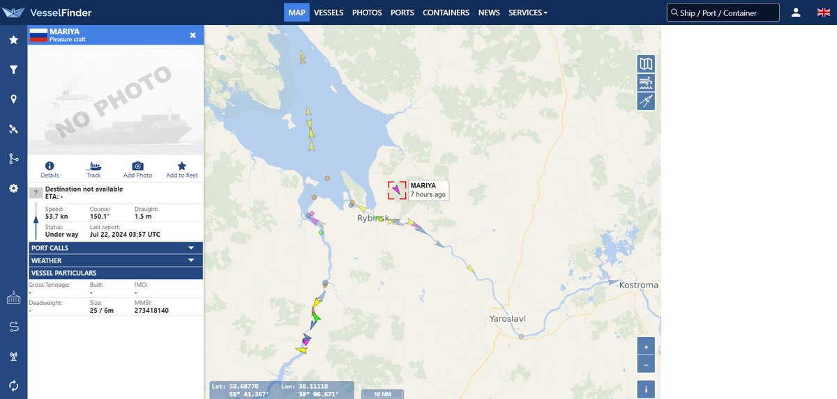 giammaiot2's tweet image. GPS/GNSS Spoofing Circles of Yaroslavl' / Jaroslavl', Russia impact naval AIS transponder at low latitude.

Via marinetraffic.com &amp;amp; vesselfinder.com

#Moscow #Yaroslavl #Russia
#Jammer #Jamming #Spoofing #GNSS #GPS #AIS #EW #ElectronicWarfare