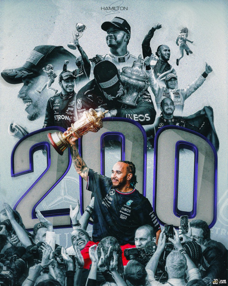 200 Podiums! 🏆❤️

In the time since LH’s first podium we’ve seen
- 59 different drivers in F1
- 17 new race winners
- 6 different world champions

But there’s only ever been one Sir Lewis Hamilton! 🐐❤️‍🔥

🎨 x <a href="/JCDesignn/">JC Design</a>