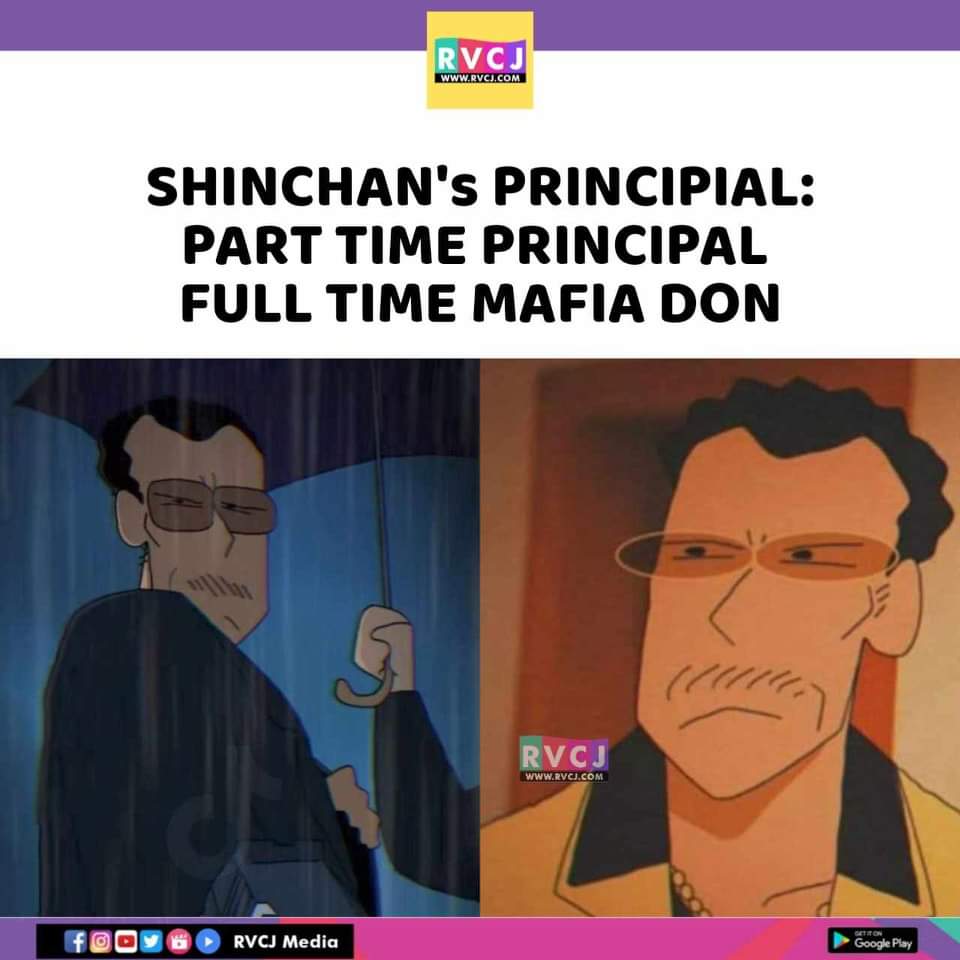 rvcjmovies's tweet image. Sinchan's Principal 🤣
#sinchan #animation