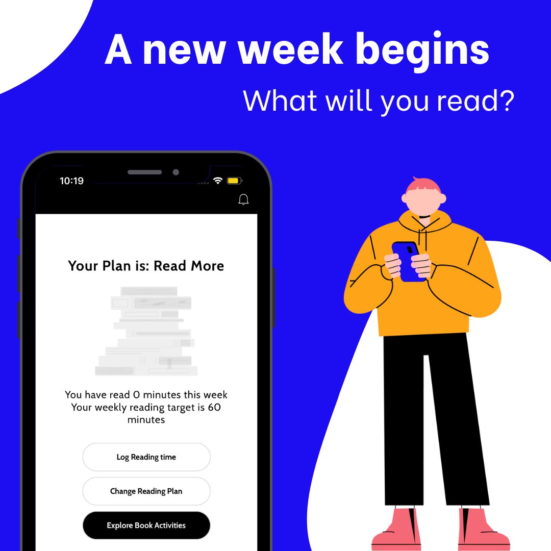 LDNLibraries's tweet photo. Happy Monday! With the start of the new week comes a blank slate for your reading log - what's your target for this week?

https://t.co/moIEHV39l9 #ReadOnApp https://t.co/Ru2XxxmIlI
