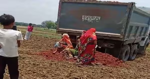 DDNewslive's tweet photo. #RewaViralVideo | National Commission for Women takes suo moto cognizance of a media report titled “Truck Dumps Gravel On 2 Women, Tries To Bury Them Alive In #MadhyaPradesh”