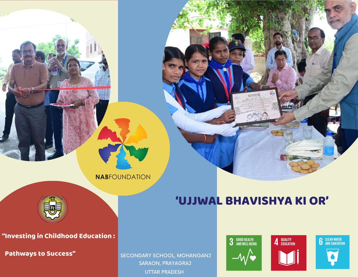 NABFOUNDATION with funding support from IOAGPL under its CSR commitments, implemented project "UJJWAL BHAVISHYA KI OR" targeting upgradation of two schools in Prayagraj and Outer Prayagraj, Uttar Pradesh. 
#NABARD  #childeducation  #CSR #CSRIndia #EducationalDevelopment
